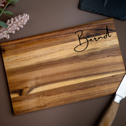 Cutting Board / Breakfast Board with Engraving - Personalized Gift for Friends and Families, Birthday Gift, Housewarming Gift