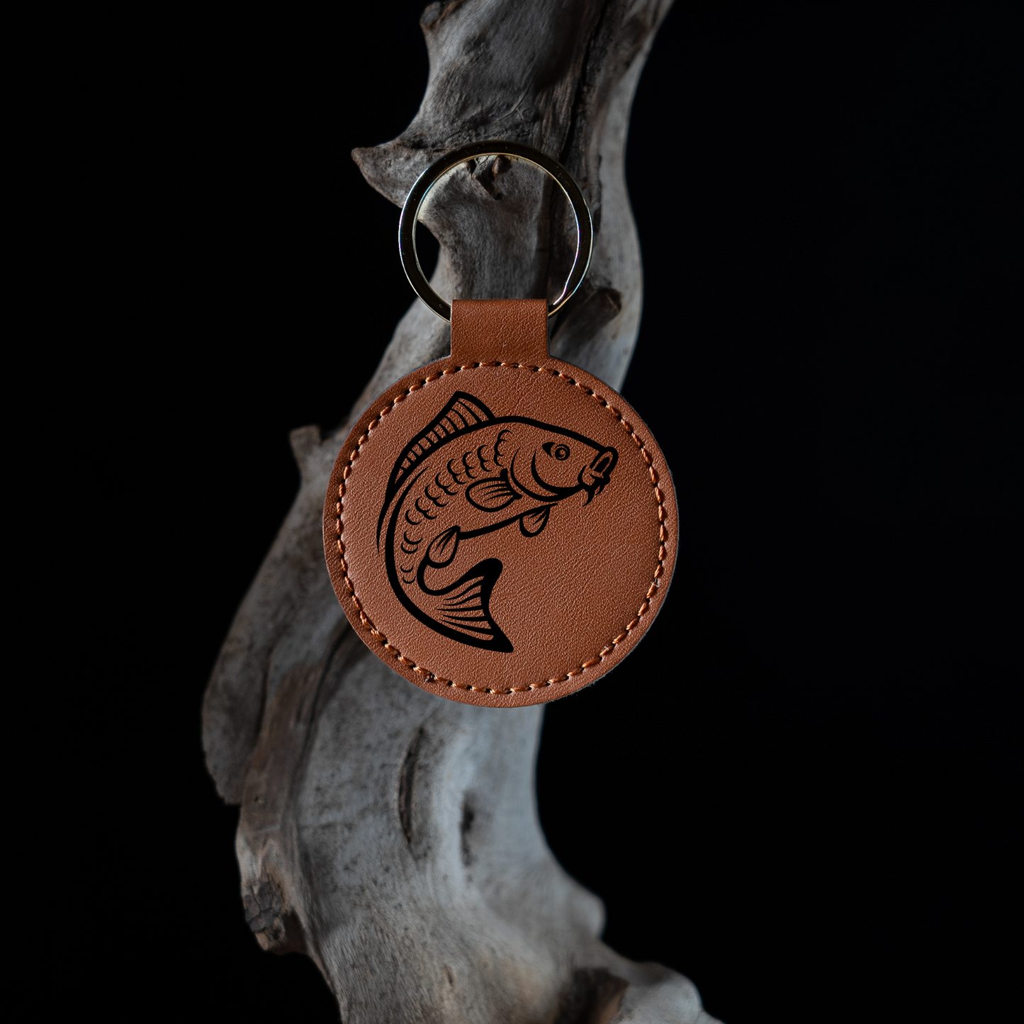 Schlüsselanhänger Leder - Karpfen
