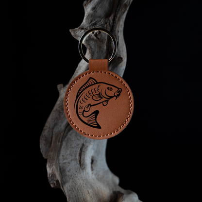 Schlüsselanhänger Leder - Karpfen