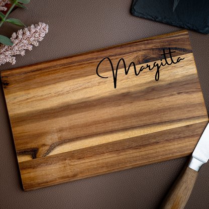 Cutting Board / Breakfast Board with Engraving - Personalized Gift for Friends and Families, Birthday Gift, Housewarming Gift