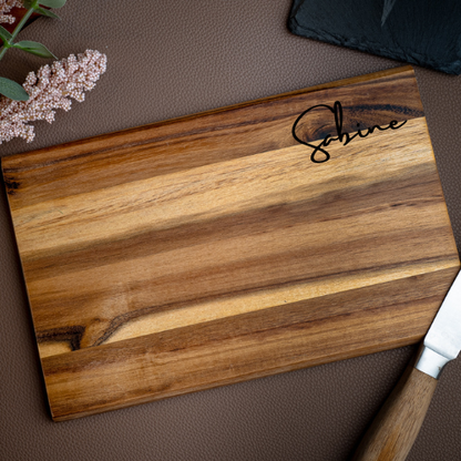 Cutting Board / Breakfast Board with Engraving - Personalized Gift for Friends and Families, Birthday Gift, Housewarming Gift